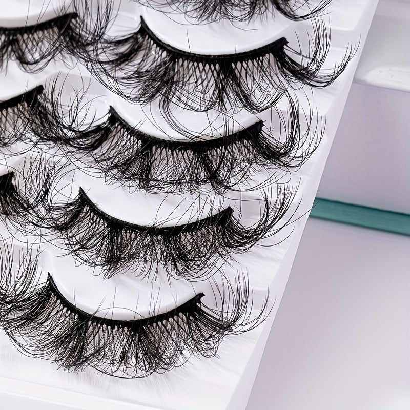8D Fluffy Wispy Curly False Eyelashes for Daily Party Use
