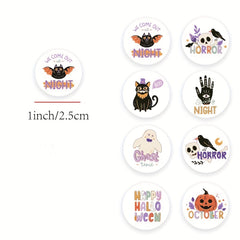 500pcs Halloween Funny Cartoon Stickers Self-adhesive Holiday Decoration