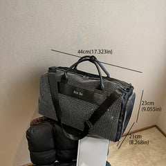 Rhinestone Travel Shoulder Bag Large Capacity Crossbody Handbag