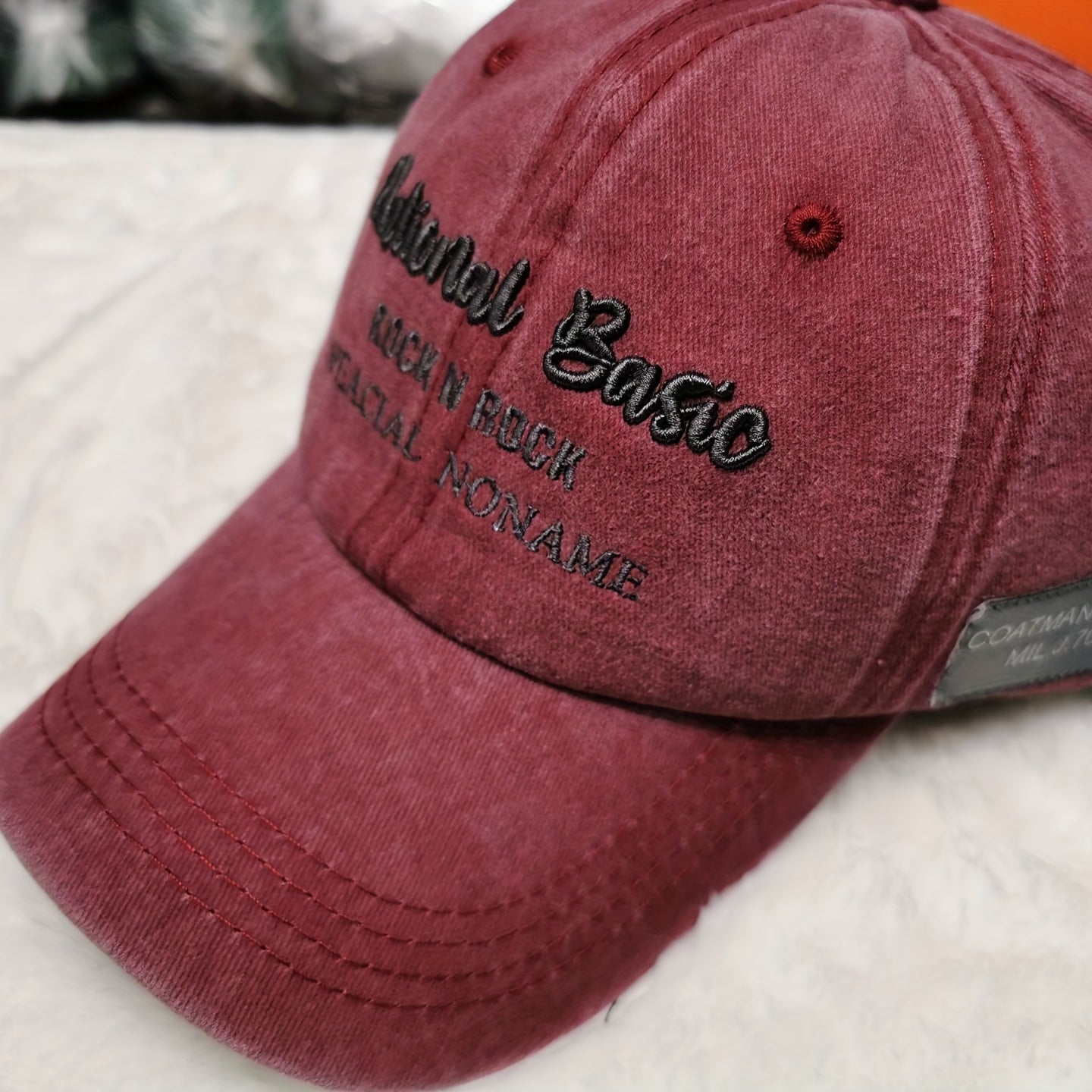 Embroidered Alphabet Baseball Cap Soft Top Cap Japanese Sun V