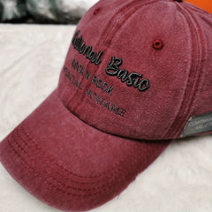 Embroidered Alphabet Baseball Cap Soft Top Cap Japanese Sun V