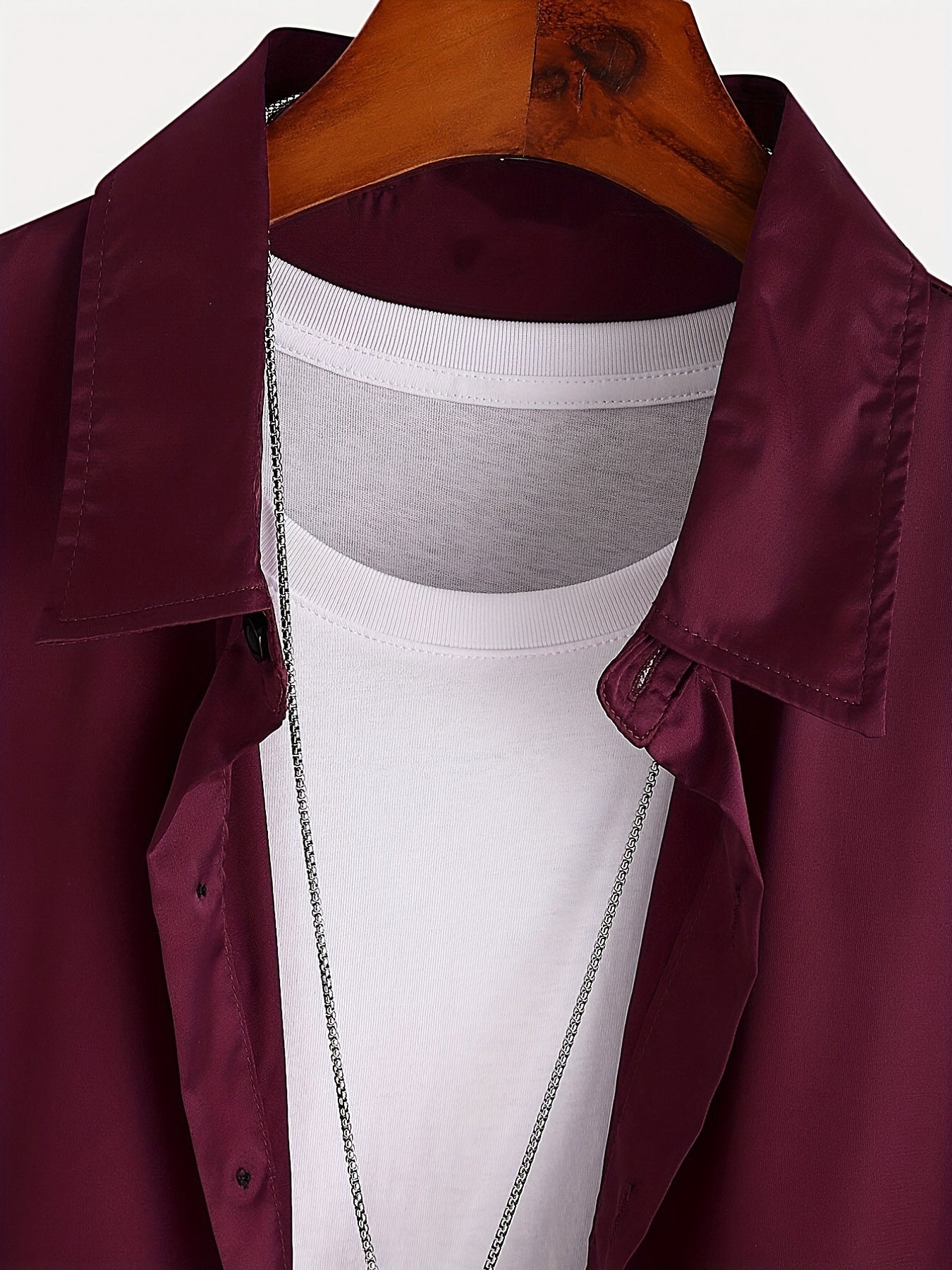Men's Solid Camp Collar Bowling Shirt Short Sleeve