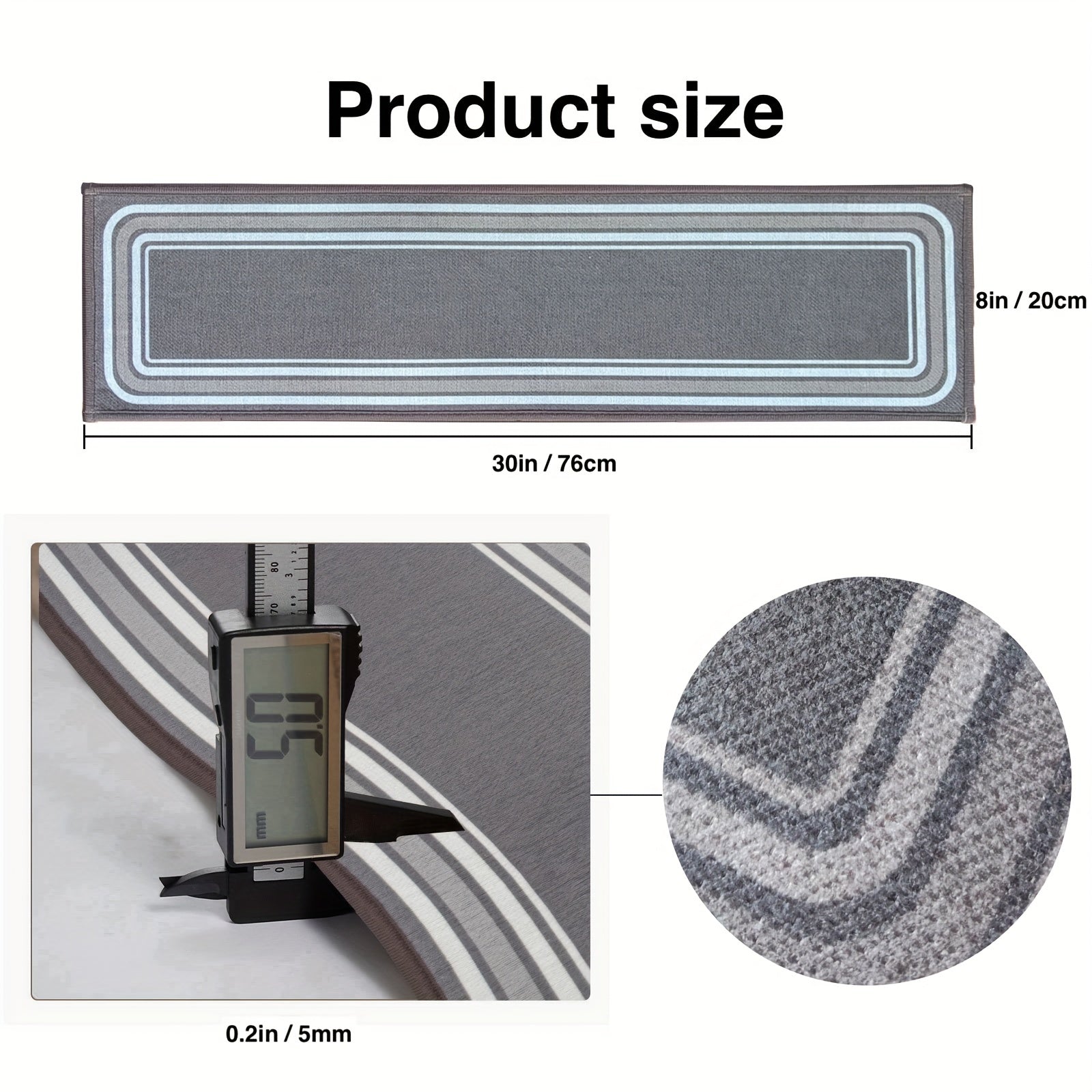 15pc Edging Stair Treads Non Slip Carpet Mat 30 In X 8 In