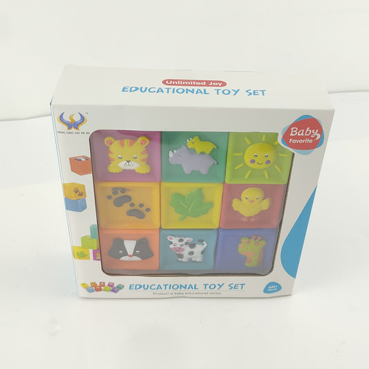 Soft PVC Stacking Blocks Set for Babies - Educational Sensory Building Toys