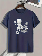 Mold Print Men's Graphic T-Shirt for Summer