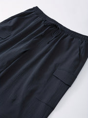  Solid Cargo Pants With Pockets