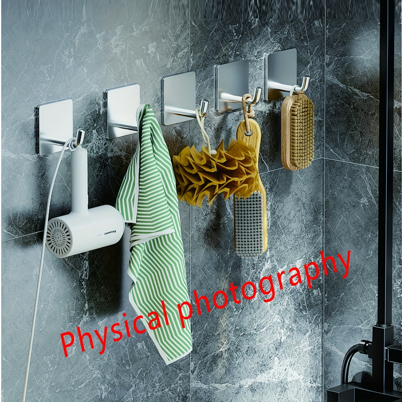 Waterproof Stainless Steel Robe Hook Self Adhesive Bathroom Accessory