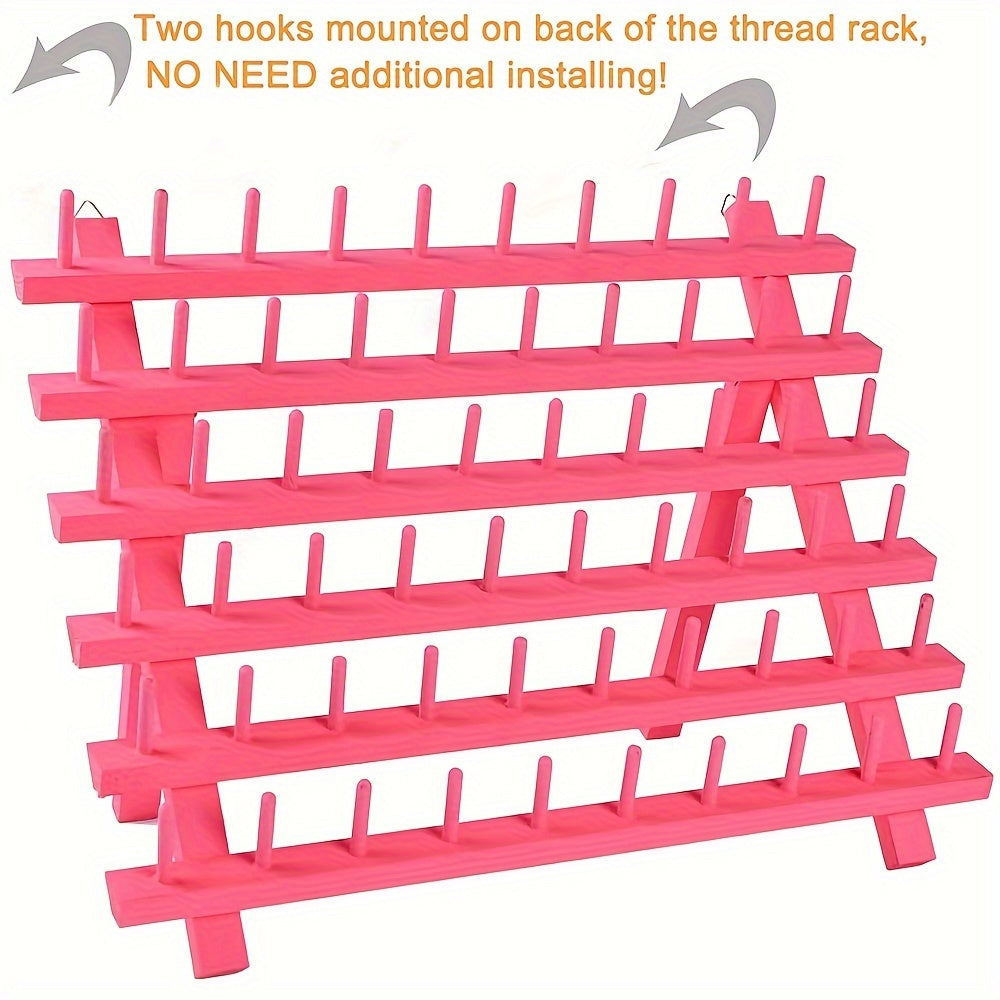 Wooden Thread Storage Holder 60 Spool Sewing Embroidery Thread Rack