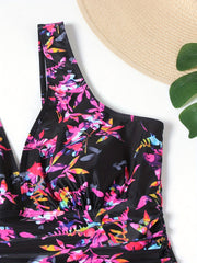 Floral V-Neck Tankini Set