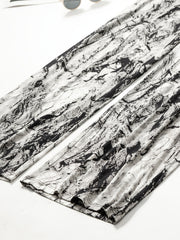  Tie Dye Ribbed Wide Leg Trousers