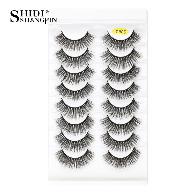 8 Pairs Fluffy Wispy 3D Faux Mink False Eyelashes Extension