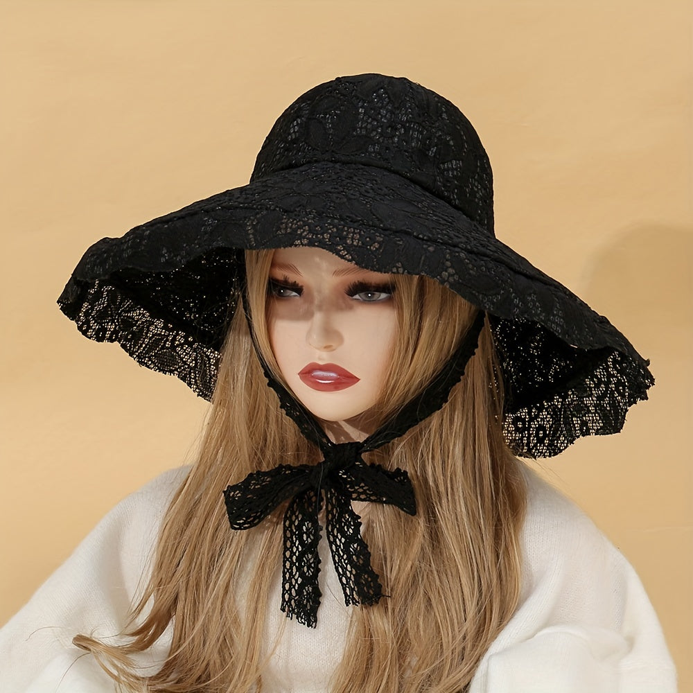 Wode Bim Lace Bucket Hat Classic Sun Hat For Women