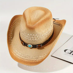Western Cowboy Straw Hat Boho Beach Hat