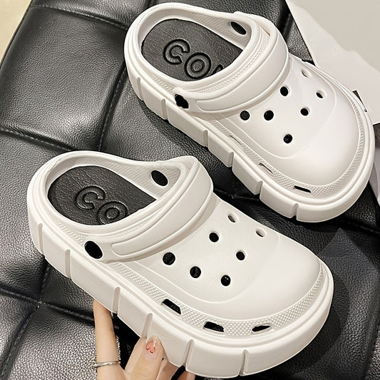 Women's Platform Breathable Clogs Adjustable Strap Slippers