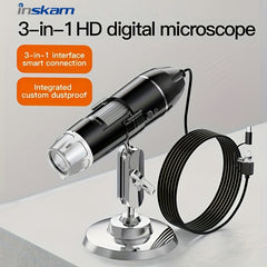 Digital Microscope Camera 1600X 3-in-1 USB for Laptop Insect Observation