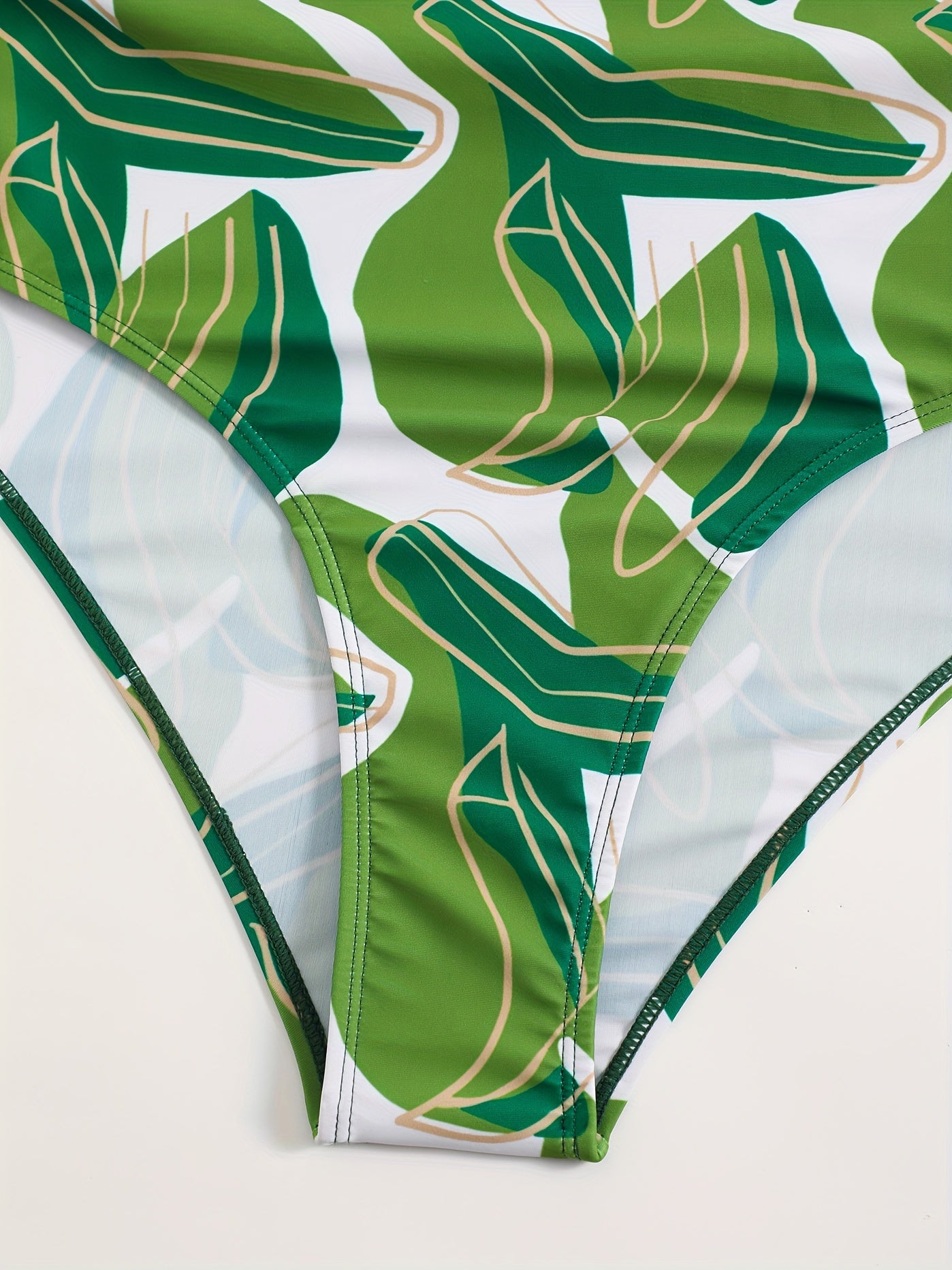 Geometric Print Cut Out Swimsuit