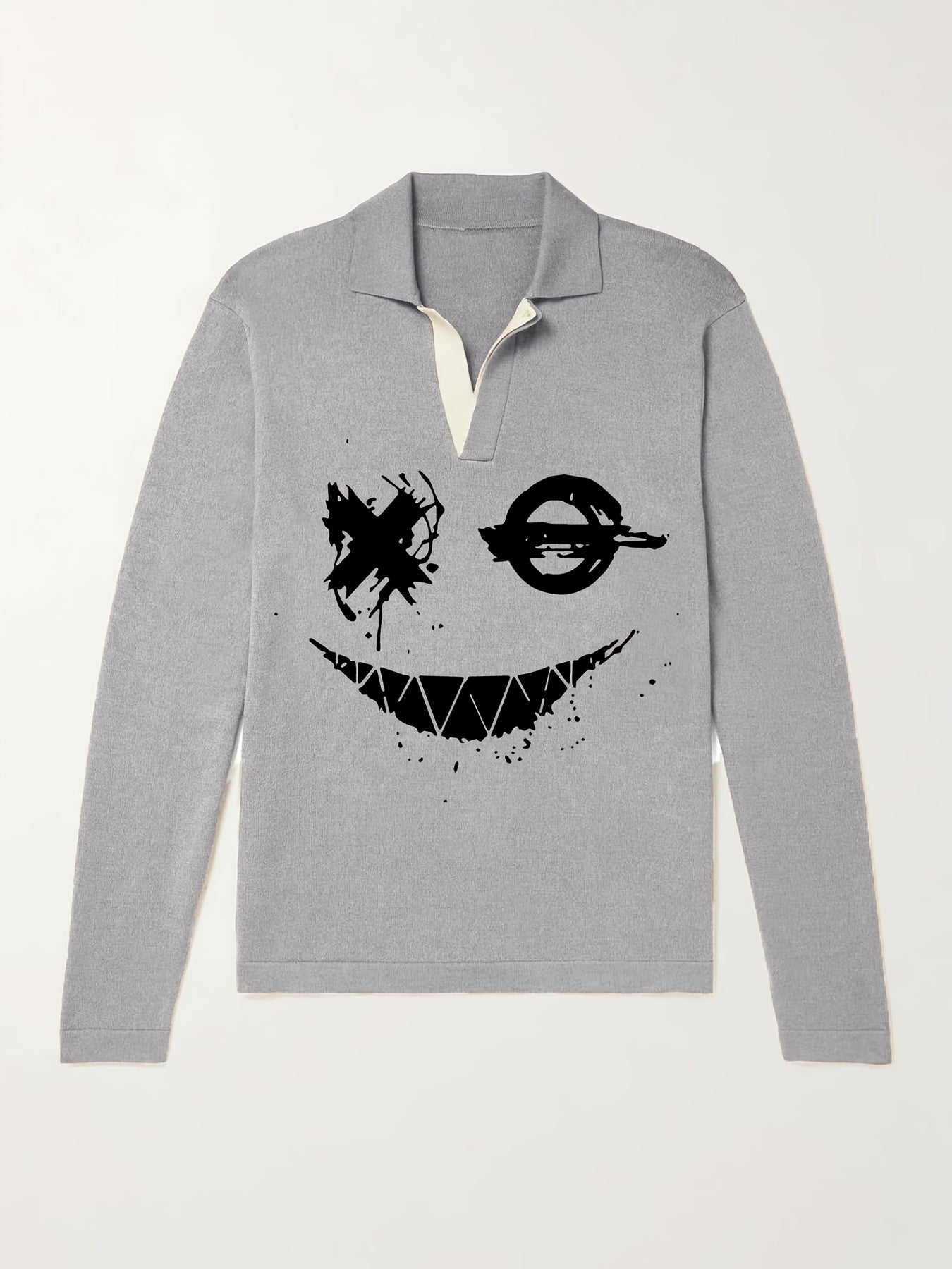 Men's V Neck Pullover Sweater Casual Lapel Winter Autumn