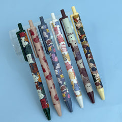 6pcs Cartoon Bear Gel Pens Ink