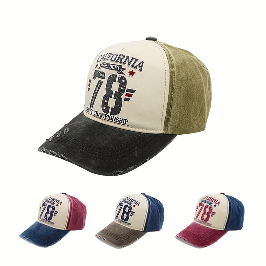 CALIFORNIA 78 Baseball Cap Vintage Distressed Washed Cotton Sports Hat