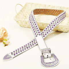 Y2K Punk Rhinestone Decor Belt Hip Hop Gothic Jeans Pant Belt