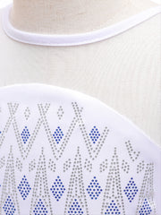 Girls Mesh Princess Dress Snowflake Print Cosplay Performance Party Costume