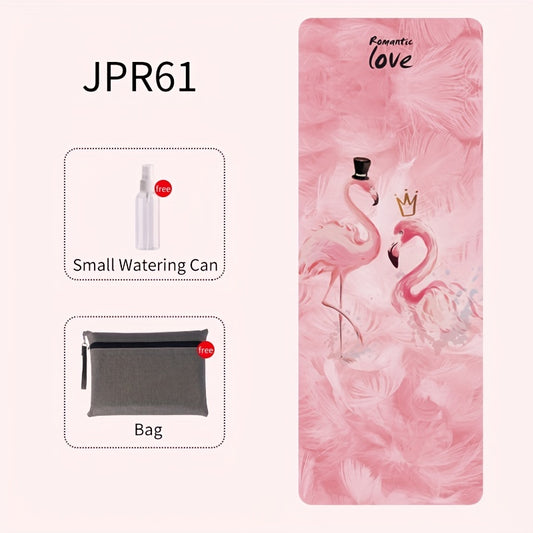 Cartoon Printed Foldable Yoga Mat Non-slip Microfiber Soft Fitness Mat