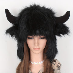 Head Plush Hat Cartoon Ear Protection Warm Cap For Women