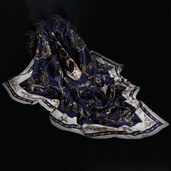 Carriage Pattern Bandana Silk Tube Top Shawl Scarf Wrap