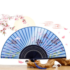 Floral Folding Fans with Tassel for Wedding Party Favors