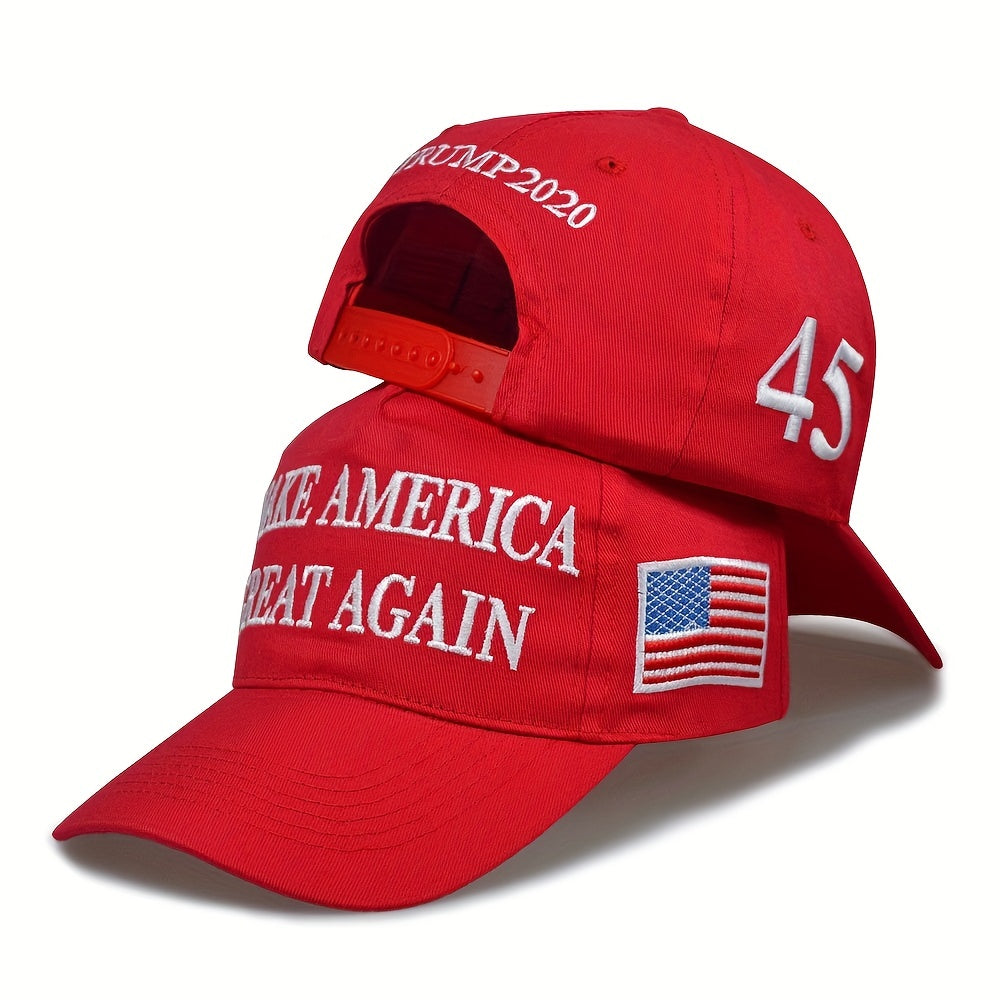 Red Letter Flag Embroidery Baseball Cap Sun Hat Hip Hop Dad Hats
