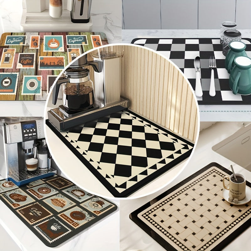 Absorbent Coffee Bar Mat for Countertop