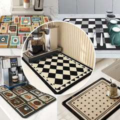 Absorbent Coffee Bar Mat for Countertop