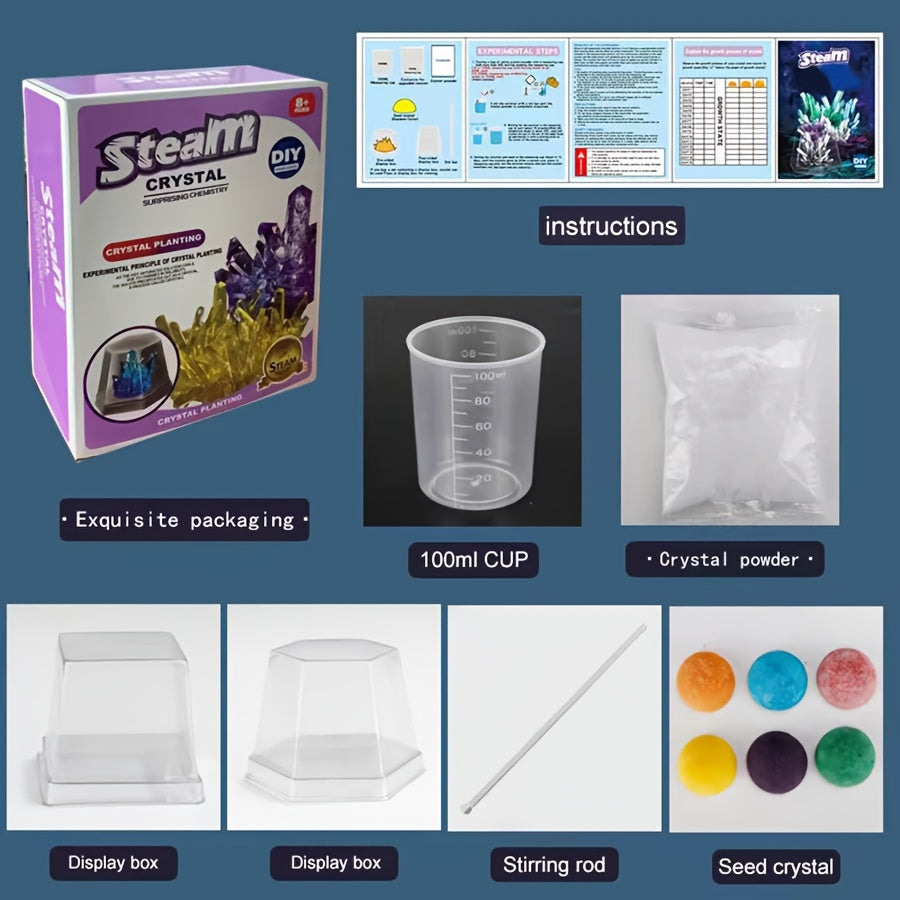 Crystal Planting Experiments Science Toys DIY Growable Crystals Set