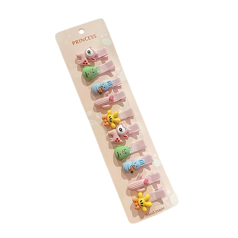 Cartoon Animal Fruit Hair Clips For Baby Girls