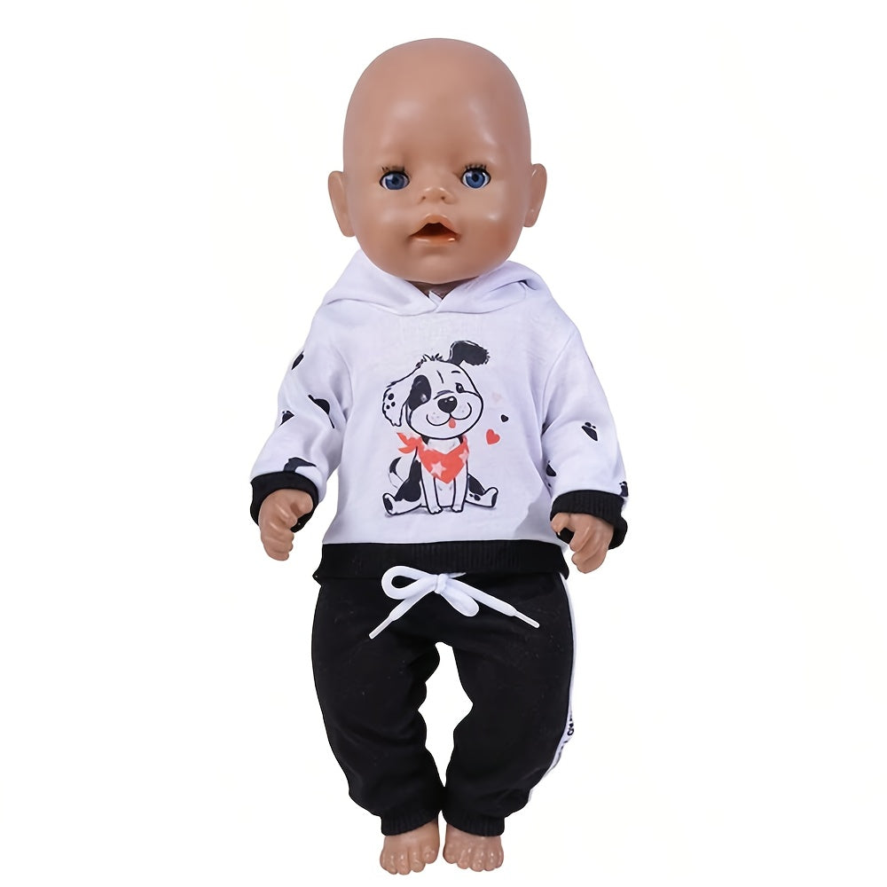 2pcs Cute Animal Pattern Doll Outfits Set for 14-18 Inch Dolls