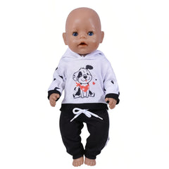 2pcs Cute Animal Pattern Doll Outfits Set for 14-18 Inch Dolls