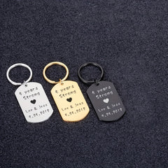 Custom Stainless Steel Name Keychain For Men
