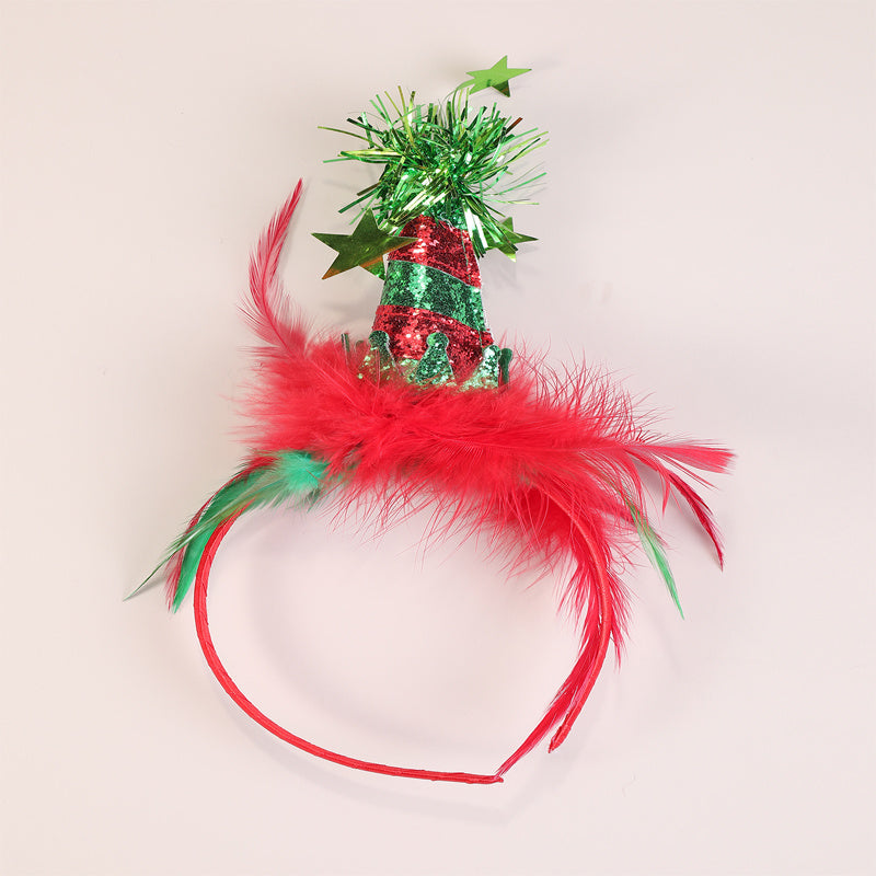1pc Christmas Hat Headband Festive Party Costume Accessory