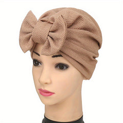 Pleated Turban Cap Elastic Head Wrap Lightweight Beanie Headscarf Hijab Hats