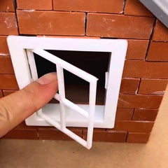 Mini Plastic Door & Window for Doll House Building Model