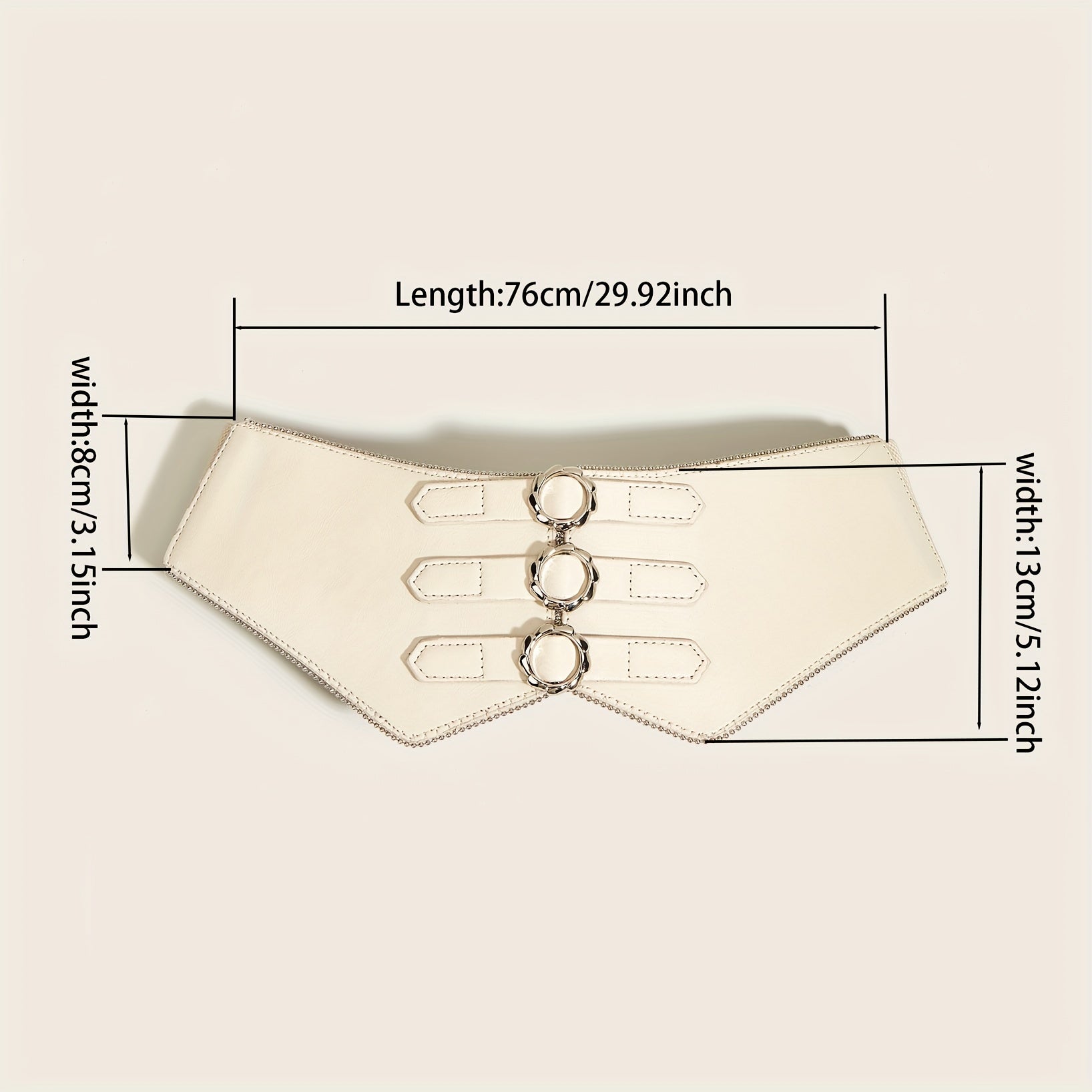 3 Buckle Elastic Wide Belt Women Corset Waistband