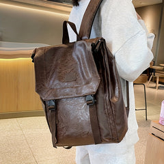 Vintage Stylish Backpack Soft Retro Versatile Travel Knapsack