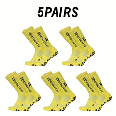 5 pairs Unisex Letter Pattern Mid calf Football Socks