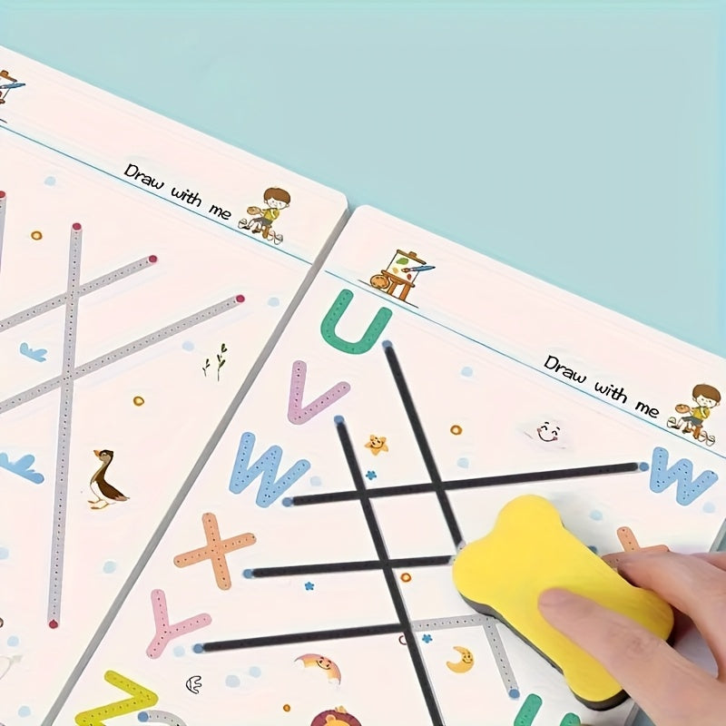 Kids Drawing & Control Training Book - Educational Activity Notebook