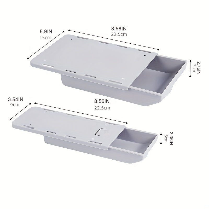 Under Desk Storage Drawer Self Adhesive Pencil Tray for Office