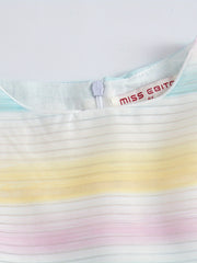 Girls' Rainbow Sleeveless Dress Party Holiday Outing Kids Clothing