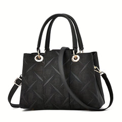 Classic Tote Shoulder Zipper Bag All Match Satchel Bag For Work