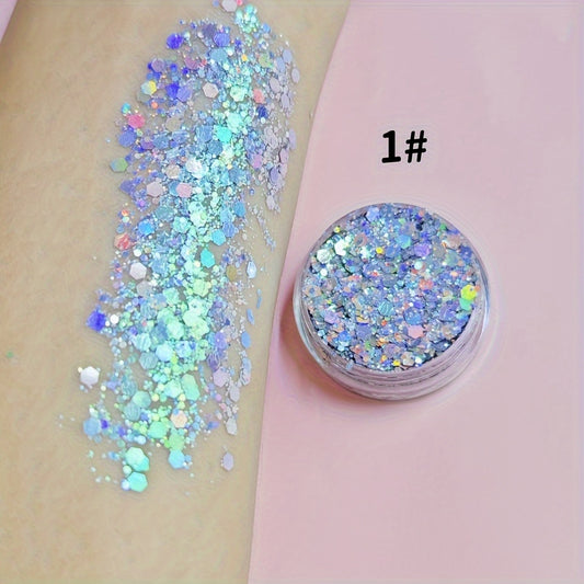 Water Resistant Holographic Glitter Gel Cream Luminizer Medium Coverage