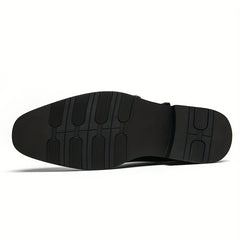 Men's Cap Toe Double Monk Strap Slip On Loafers