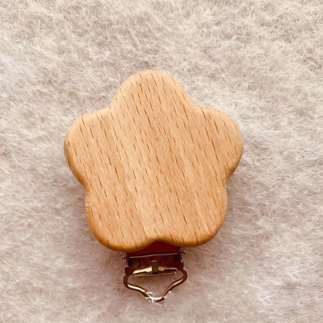 Beech Animal Pacifier Clip Wooden Baby Pacifier Clip